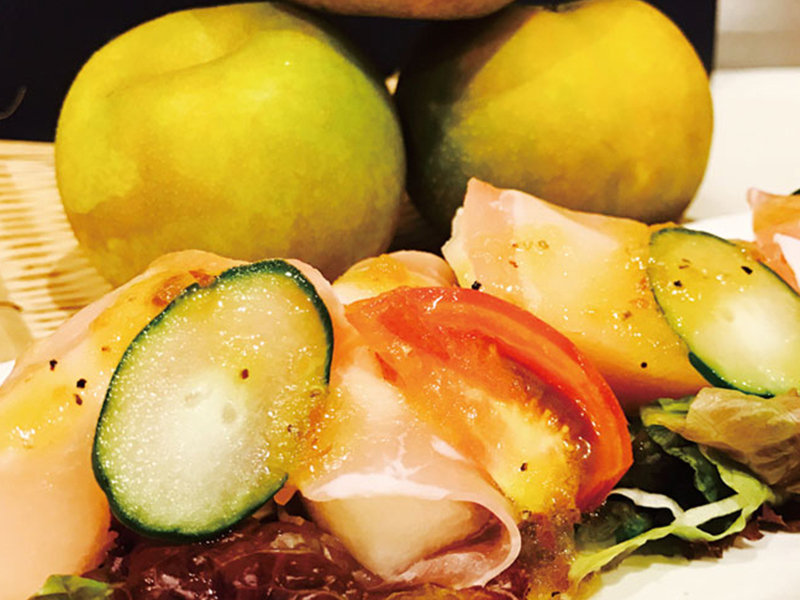 梨の生ハム巻パッチョ